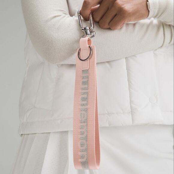 NEW Lululemon Never lost Keychain Wordmark Pink Silver Gold - Picture 4 of 7